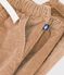 Pantalon b&eacute;b&eacute; en velours uni beige fonc&eacute;