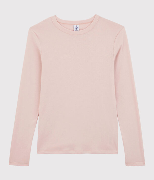 T-shirt col rond iconique en coton Femme rose