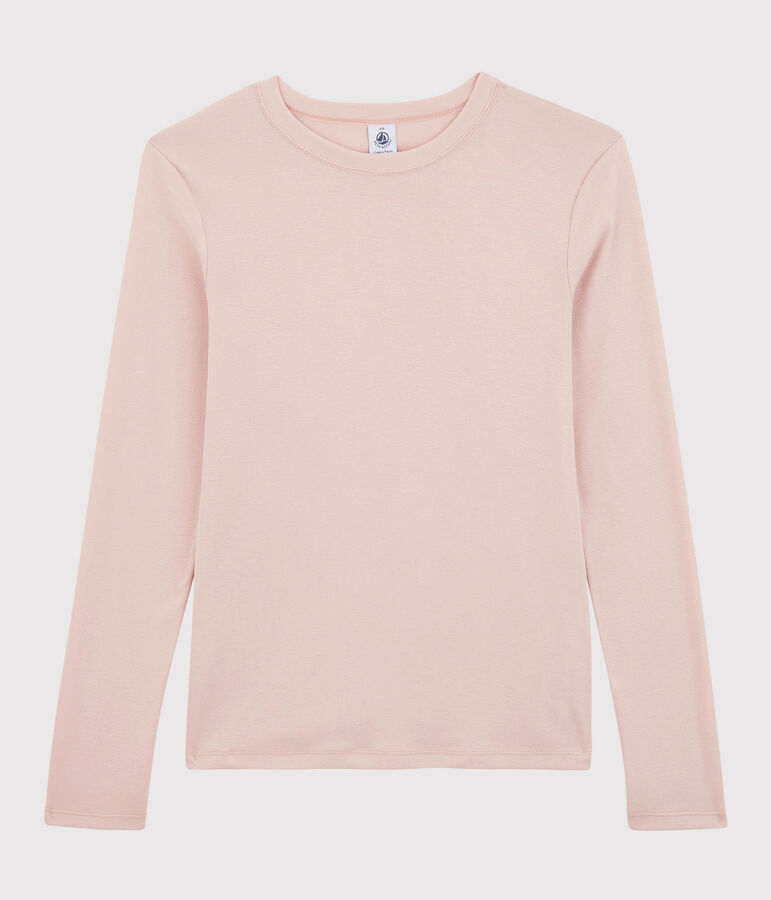 T-shirt col rond iconique en coton Femme rose GLOVE