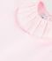 Body bébé en coton à col, uni rose BARELY