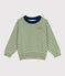 Pull enfant en coton à rayures vert PALMERAIE/ AVALANCHE