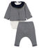 Ensemble 3 pièces rayées bébé fille variante 1