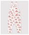 Salopette longue en molleton bébé fille blanc MARSHMALLOW/rouge TERKUIT