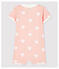 Combicourt rose à coeurs bébé fille en coton biologique rose MINOIS/blanc MARSHMALLOW