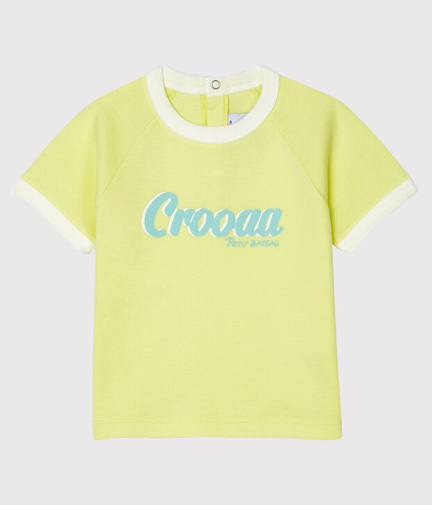Tee-shirt manches courtes b&eacute;b&eacute; gar&ccedil;on jaune