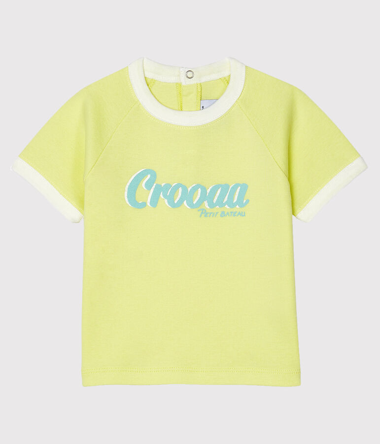 Tee-shirt manches courtes b&eacute;b&eacute; gar&ccedil;on jaune SUNNY