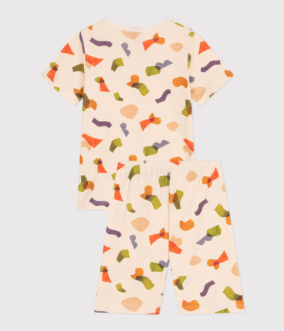 Pyjama short imprimé en coton enfant blanc AVALANCHE/ MULTICO
