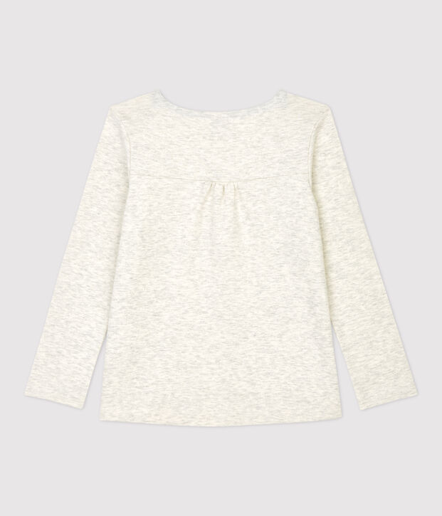 Tee-shirt manches longues en coton enfant fille beige