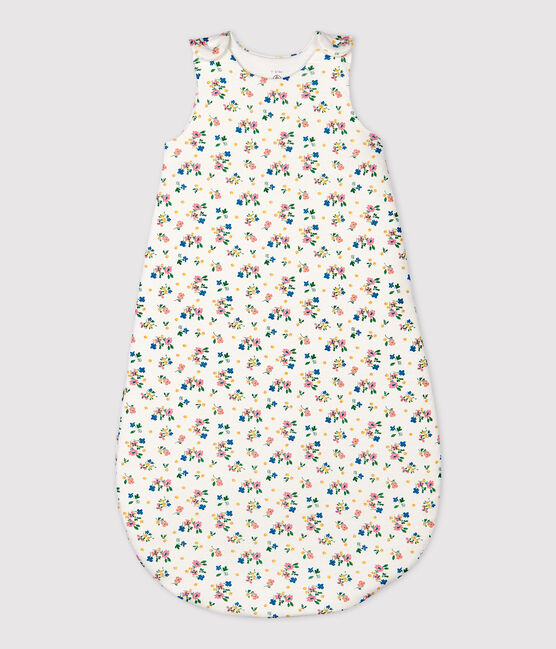 Gigoteuse bébé imprimé fleurs en coton biologique blanc MARSHMALLOW/blanc MULTICO