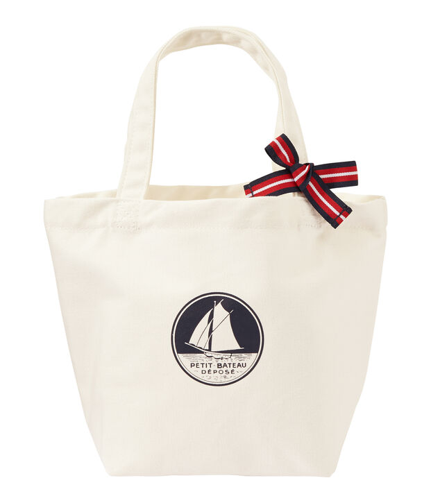 Sac fille en toile blanc
