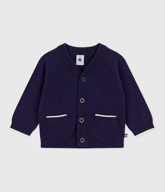 Cardigan b&eacute;b&eacute; en coton uni &agrave; boutons