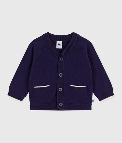 Cardigan b&eacute;b&eacute; en coton uni &agrave; boutons