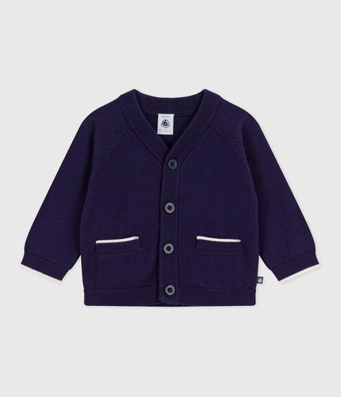 CARDIGAN BÉBÉ EN COTON UNI À BOUTONS
