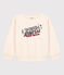 Sweatshirt imprimé en molleton enfant fille / garçon écru AVALANCHE
