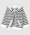 Sweatshirt à capuche en jersey bébé garçon blanc MARSHMALLOW/bleu SMOKING