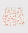 Pyjama en molleton enfant blanc MARSHMALLOW/ BRANDY