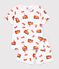 Pyjama short enfant en coton imprim&eacute; pompier blanc/multicouleur