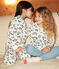 Chemise de nuit et legging fleur petite fille en molleton et en coton blanc AVALANCHE/ MULTICO