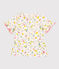 Blouse manches courtes imprimée bébé fille blanc MARSHMALLOW+MINOIS/rose MULTICO