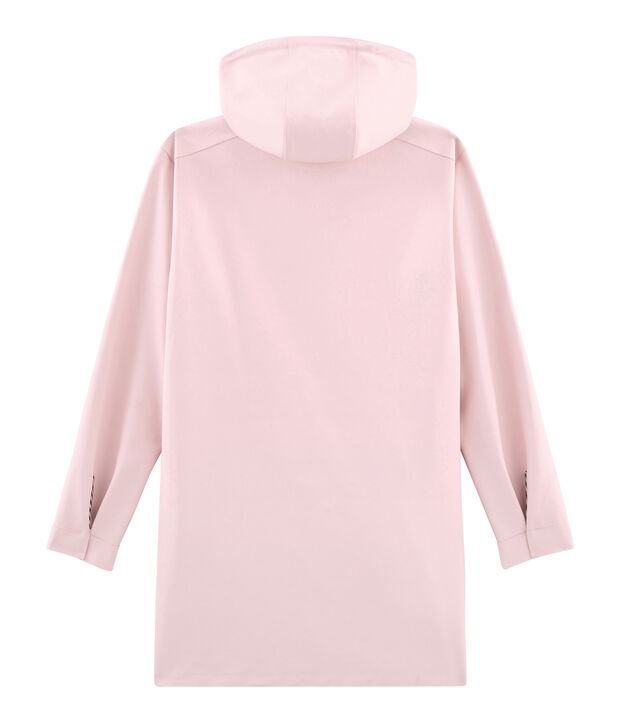 Parka longue femme rose clair