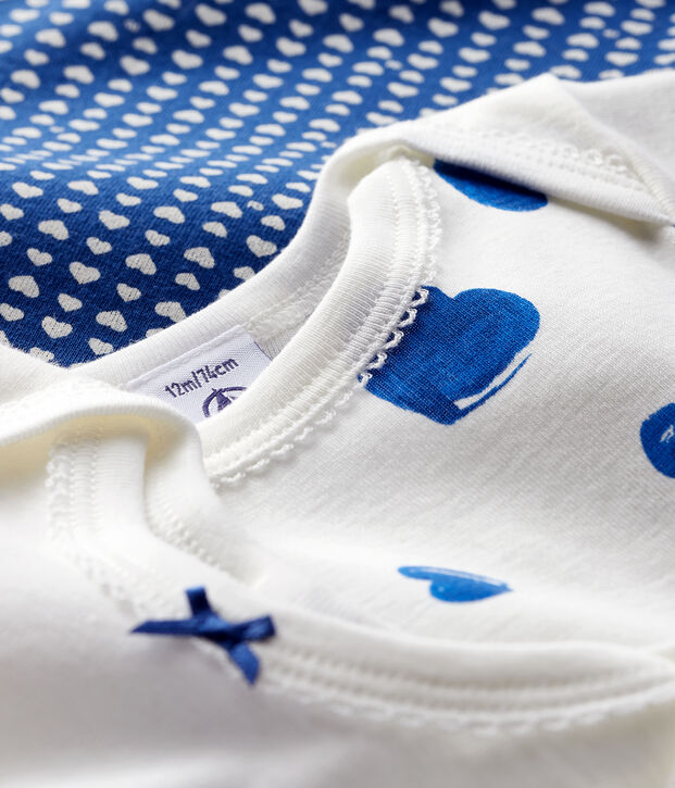 Lot de 3 bodies manches courtes b&eacute;b&eacute; fille multicouleur