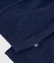 Cardigan b&eacute;b&eacute; en tricot laine et coton uni bleu marine