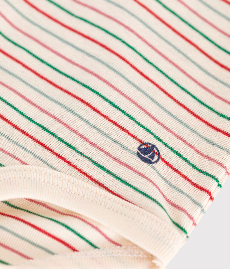 Body manches longues col roul&eacute; en coton b&eacute;b&eacute; blanc AVALANCHE/ MULTICO