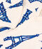 Pyjama bébé Paris en coton blanc AVALANCHE/ MULTICO
