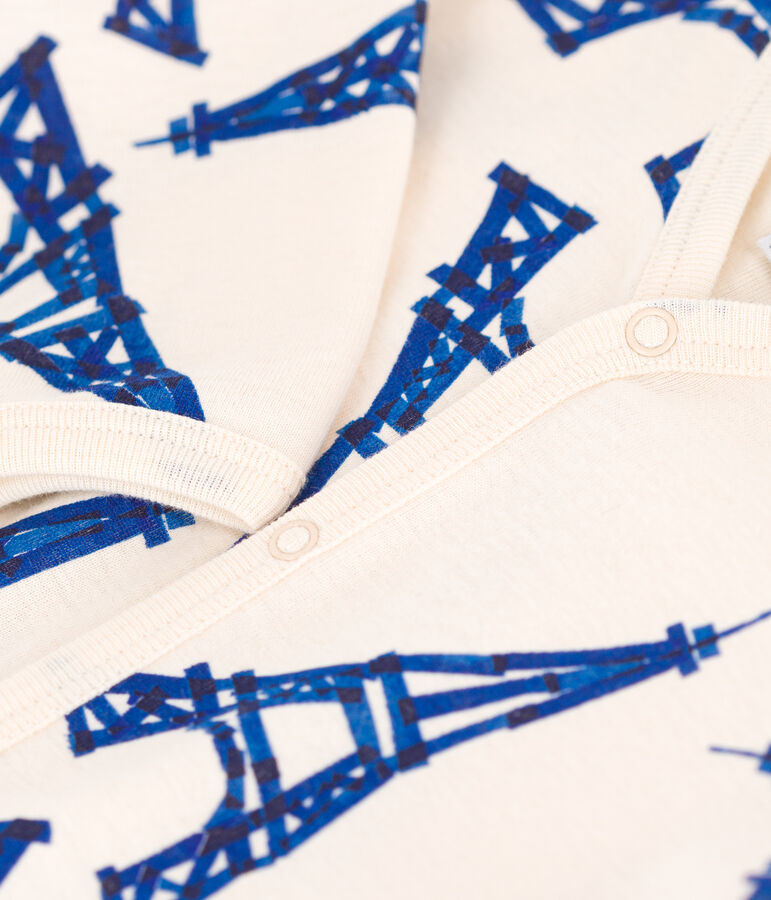 Pyjama b&eacute;b&eacute; Paris en coton blanc AVALANCHE/ MULTICO