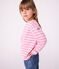 Marinière enfant en coton rose BOUDOIR/ MILK
