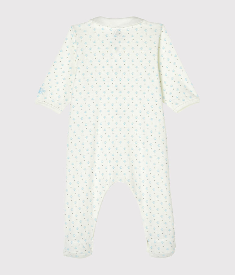 Dors bien b&eacute;b&eacute; gar&ccedil;on en c&ocirc;te blanc MARSHMALLOW/blanc MULTICO