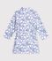 Robe de chambre enfant en polaire imprim&eacute;e bleu/multicouleur