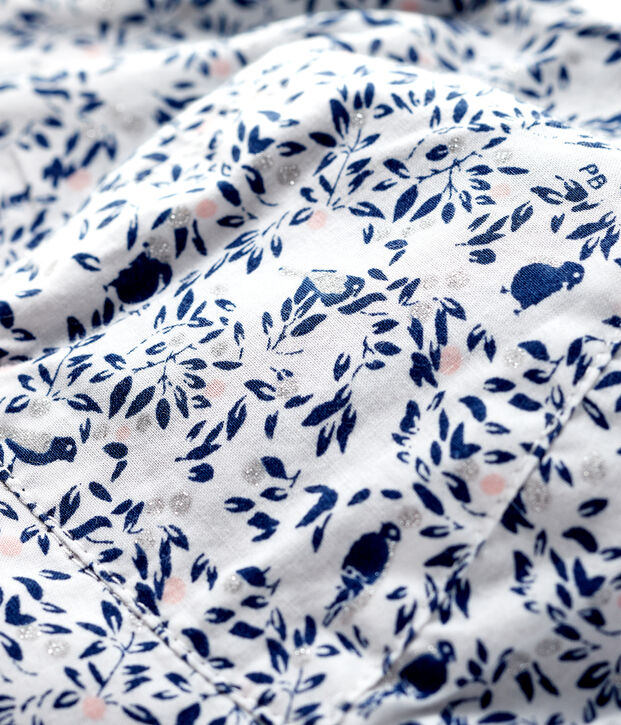 Capeline reversible b&eacute;b&eacute; fille bleu/multicouleur