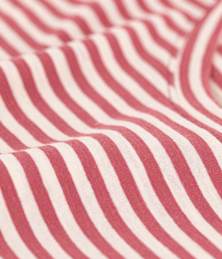 Tee-shirt LE DROIT col rond en coton Femme rose PAPI/beige AVALANCHE