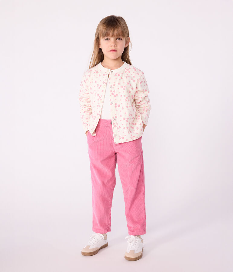Cardigan enfant en coton imprim&eacute; MILK/ MULTICO
