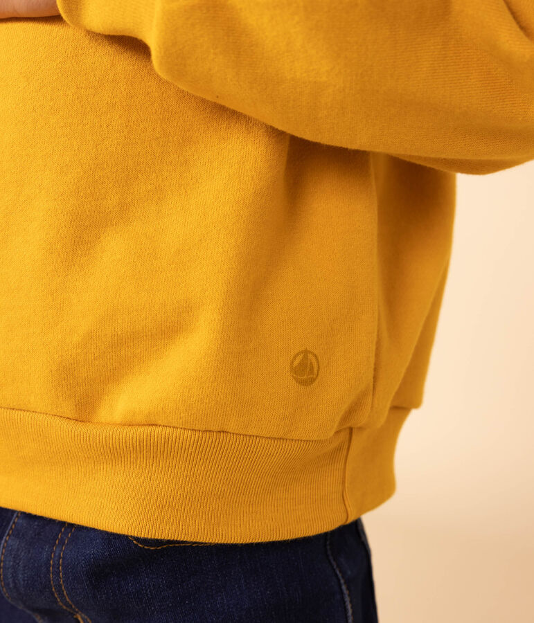 Sweatshirt imprim&eacute; en molleton enfant fille / gar&ccedil;on jaune