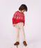 Pantalon droit enfant en velours beige clair