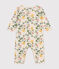 Pyjama sans pieds imprimé en coton motif fleurs bébé blanc AVALANCHE/ MULTICO