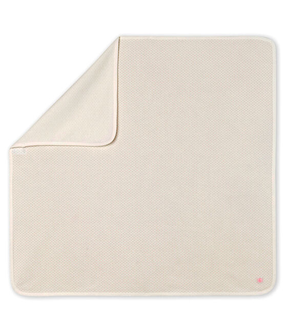 Drap de maternité bébé en côte blanc MARSHMALLOW/rose GRETEL/ MULTICO