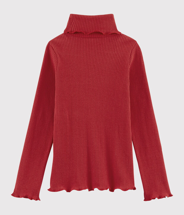 Sous pull e enfant fille rouge