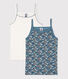Lot de 2 chemises à bretelles fleur petite fille en coton