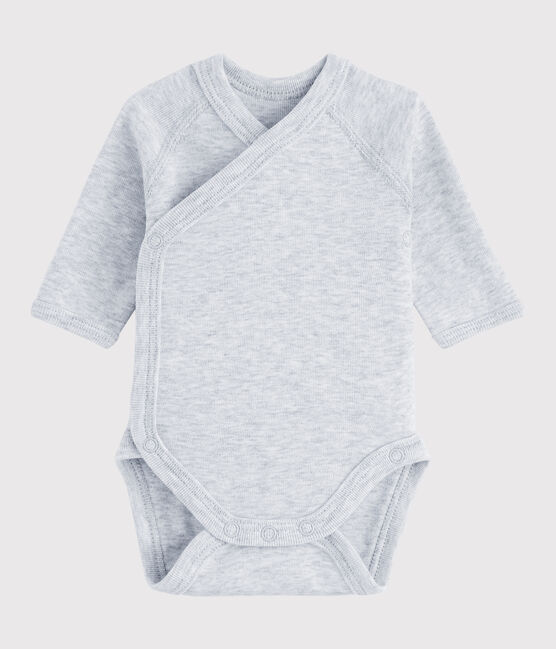 Body croisé manches longues bébé fille-garçon gris POUSSIERE CHINE