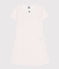Chemise de nuit enfant en coton manches courtes à cœurs blanc MARSHMALLOW/rouge TERKUIT