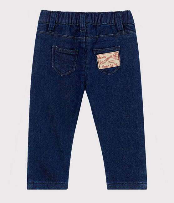 Pantalon maille effet denim bébé mixte bleu JEAN