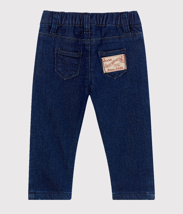 Pantalon maille effet denim b&eacute;b&eacute; mixte bleu