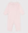 Pyjama bébé en coton sans pieds avec col claudine rose FLEUR