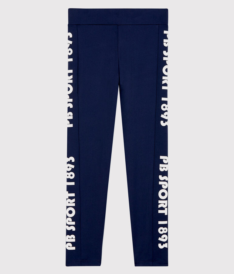 Legging de sport enfant fille bleu