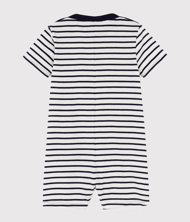 Combicourt b&eacute;b&eacute; gar&ccedil;on ray&eacute; bleu/blanc