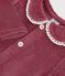Blouse b&eacute;b&eacute; en velours manches longues unie rose