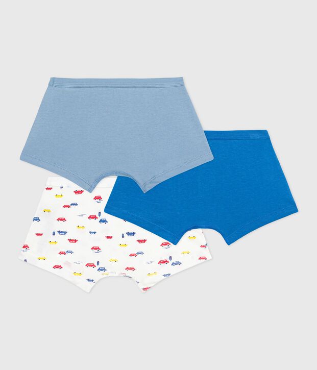 Lot de boxers enfant en coton &agrave; ceinture collet&eacute;e imprim&eacute; multicouleur